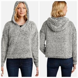 Port Authority Gray Sherpa Fleece Pullover Hoodie